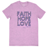 Faith Hope Love Retro | Womens Christian T-shirt