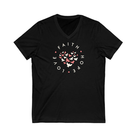 Faith Hope Love V-neck | T-shirt