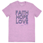 Faith Hope Love Retro | Womens Christian T-shirt