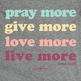 Live More | Womens Christian T-shirt