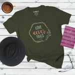 Love Never Fails | Womens V-neck T-shirt