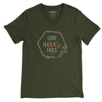 Love Never Fails | Womens V-neck T-shirt