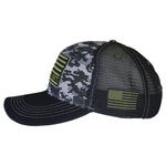 Black Camo American Flag Hat | Men's Cap