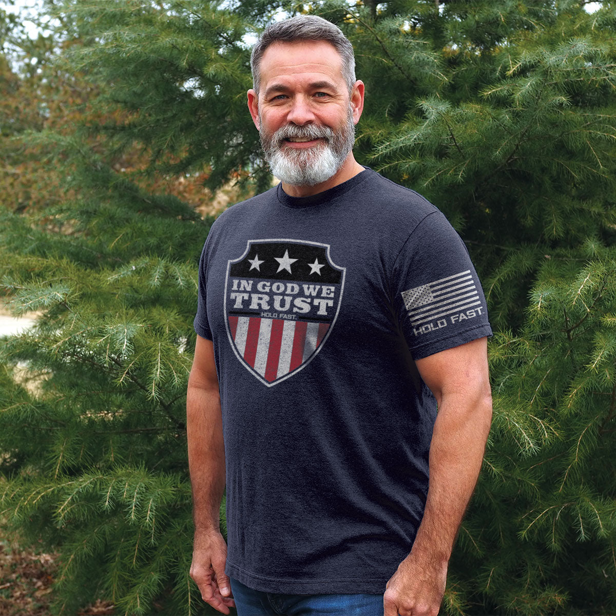 In God We Trust Shield | Mens T-shirt