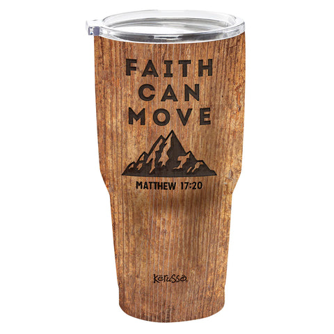 "HOLD FAST" Faith Can Move 30 oz Stainless Steel Tumbler