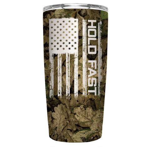 "HOLD FAST" Hunting Camo Flag 20 oz Stainless Steel Tumbler