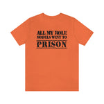 All My Role Models Went to Prison T-shirt | Orange Edition