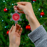 Faith Hope Love | Pewter Snowflake Ornament